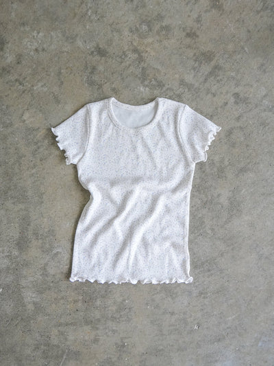 Flower ribbed tee