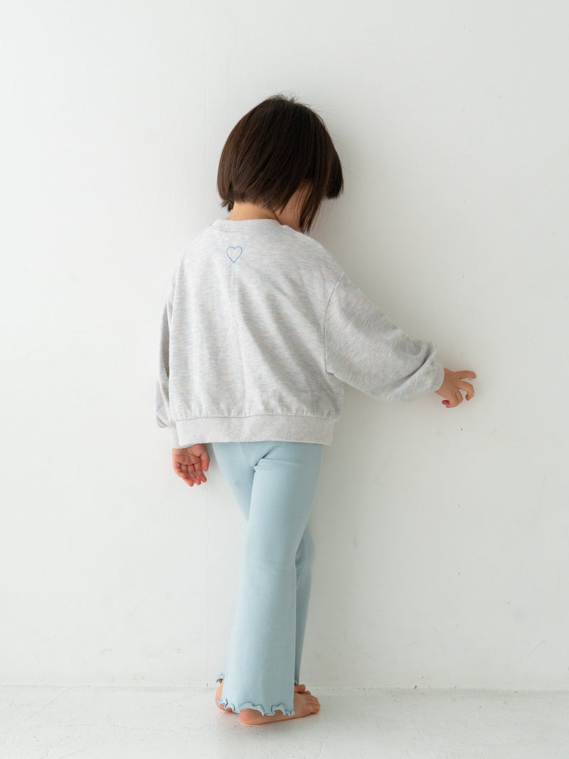 Flare cotton pants snow