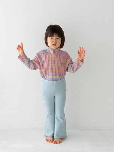 Flare cotton pants snow