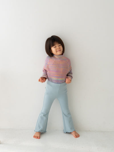 Flare cotton pants snow