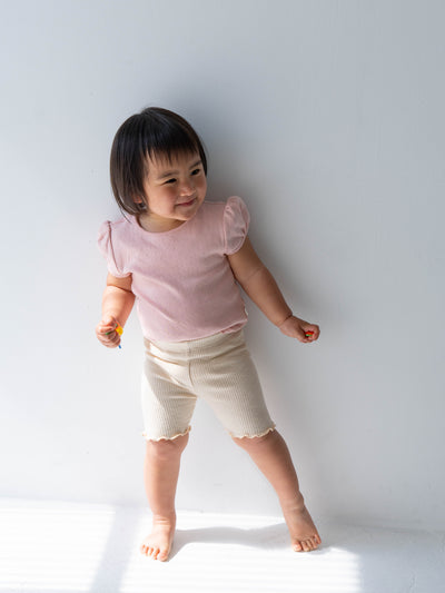 Ribbed short leggings