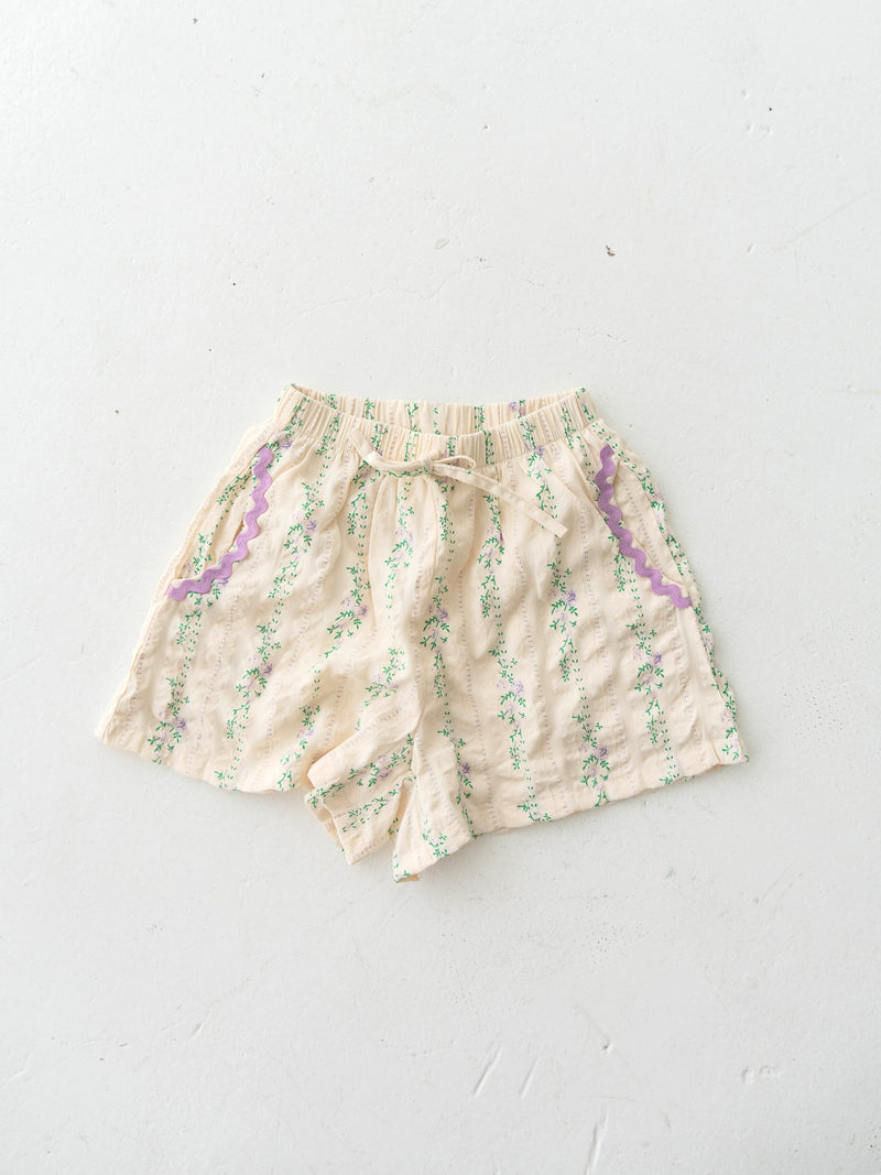 Flower short pants