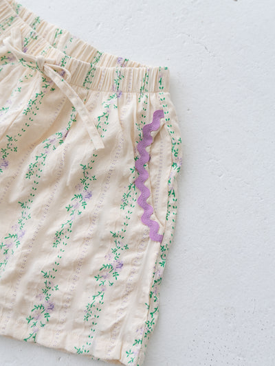 Flower short pants