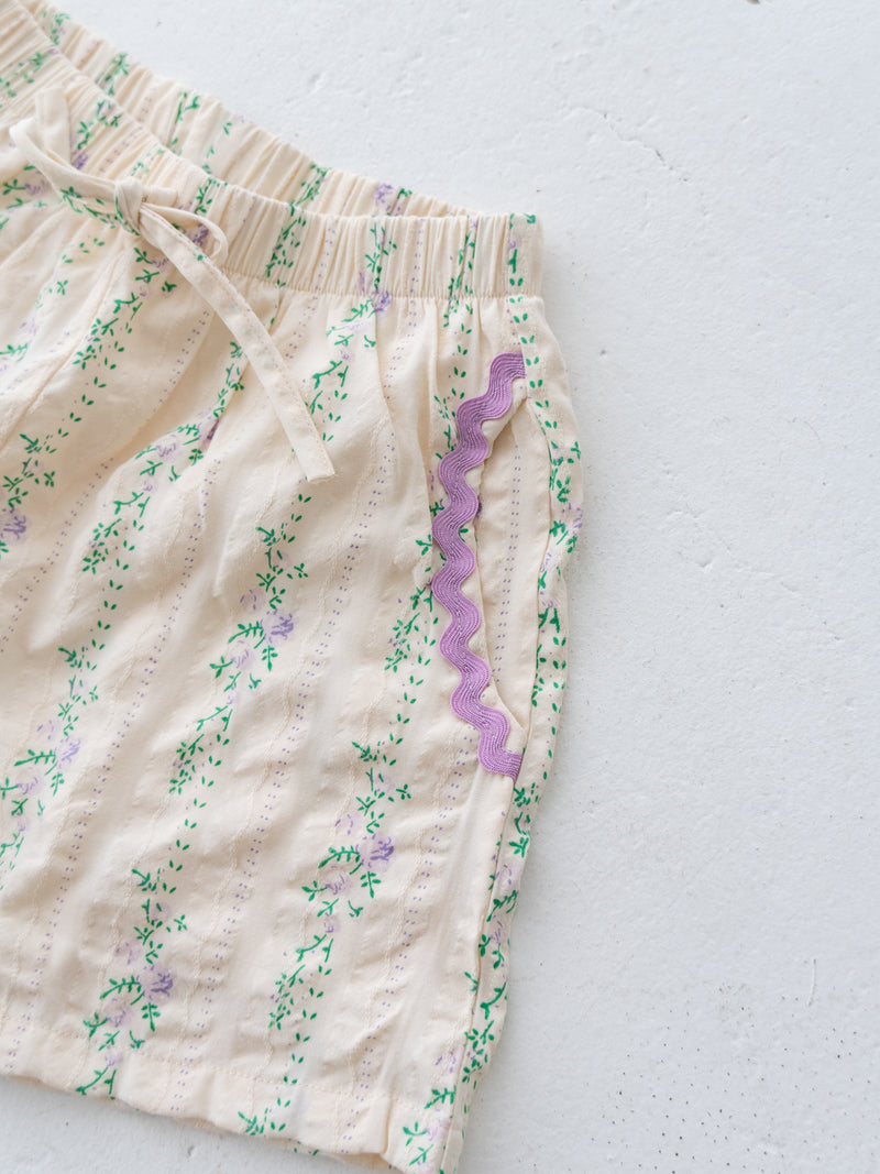 Flower short pants