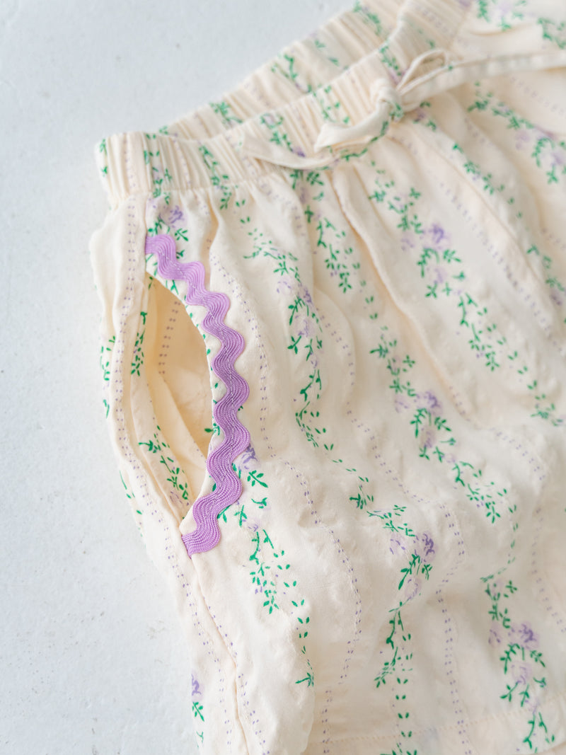 Flower short pants