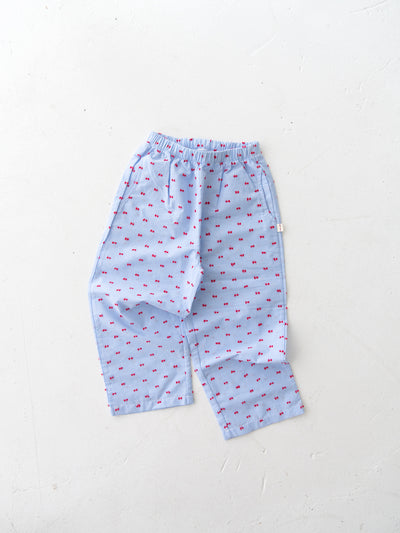 Gingham ribbon pants
