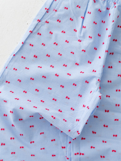 Gingham ribbon pants