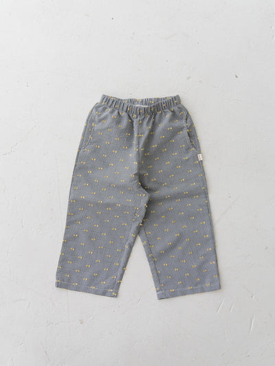 Gingham ribbon pants