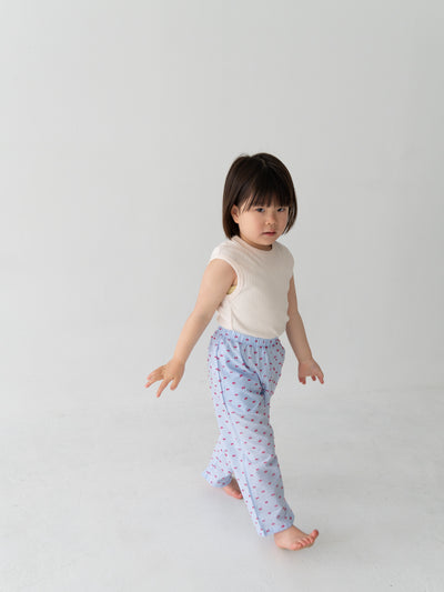 Gingham ribbon pants