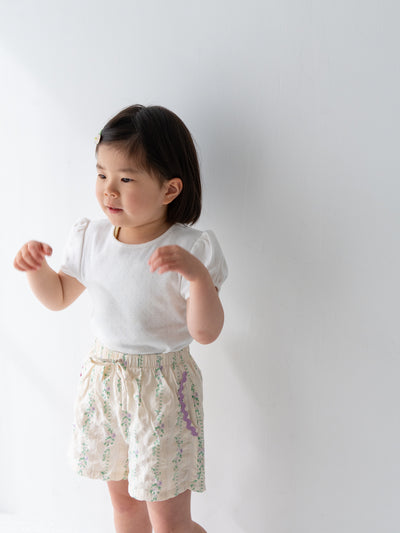 Eyelet puff tee