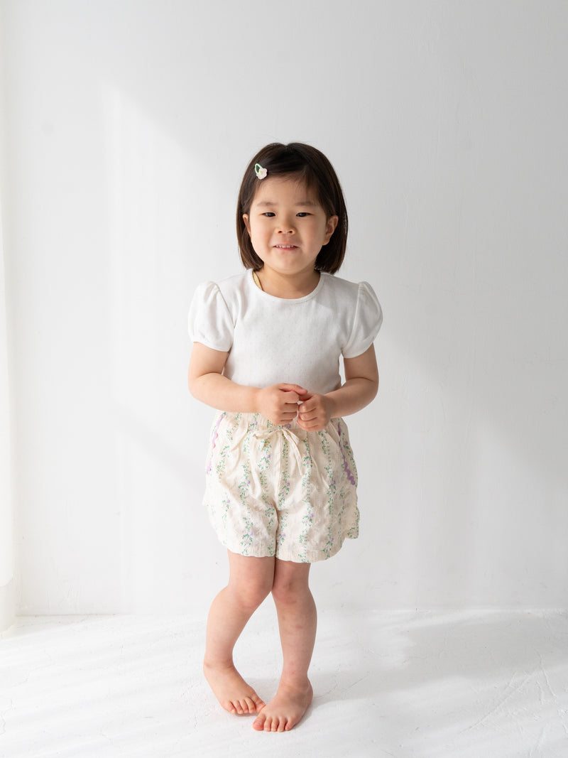 Eyelet puff tee
