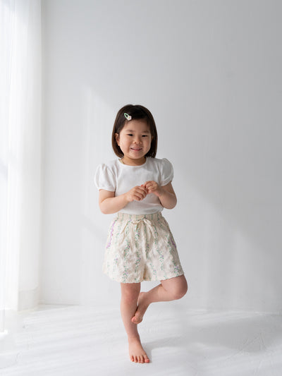Eyelet puff tee