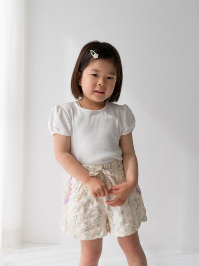 Eyelet puff tee