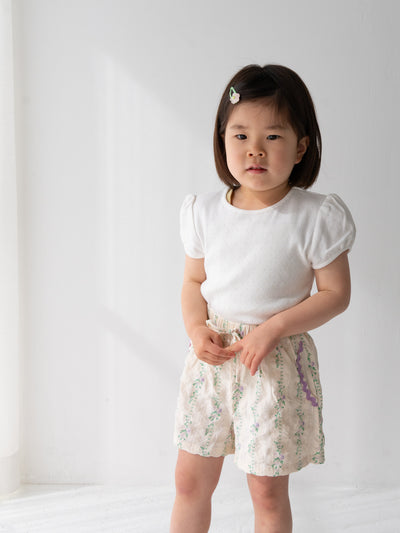 Eyelet puff tee