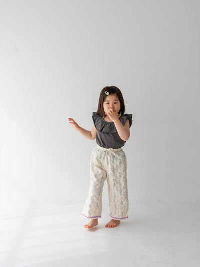 Flower long pants