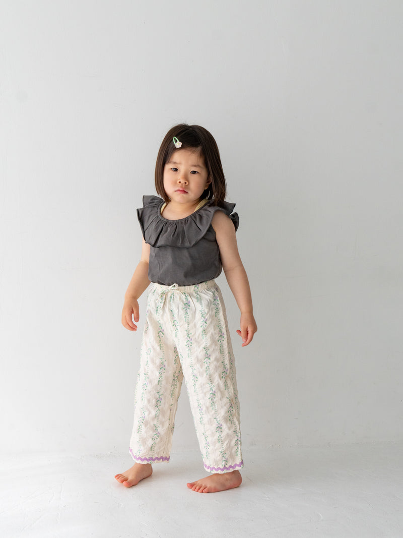 Flower long pants
