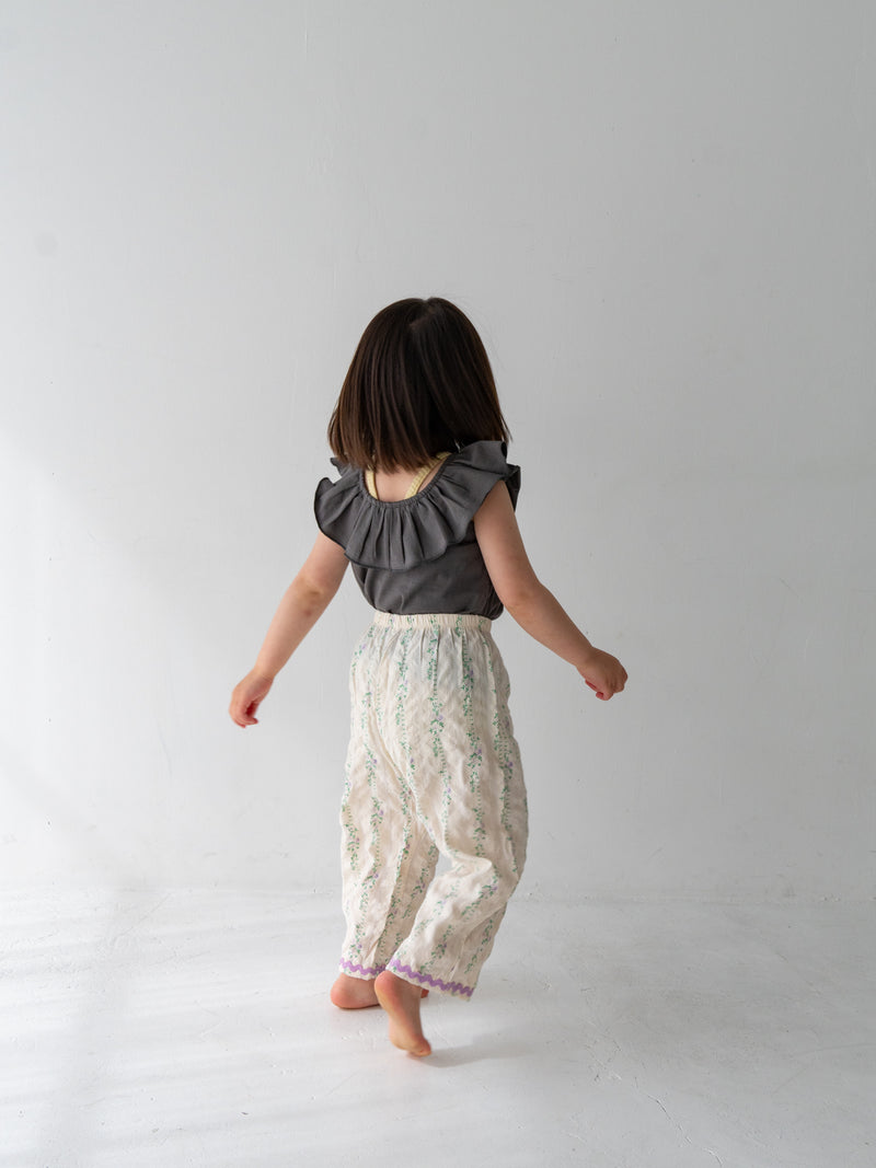 Flower long pants