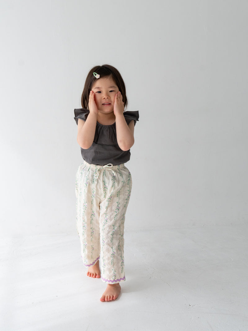 Flower long pants