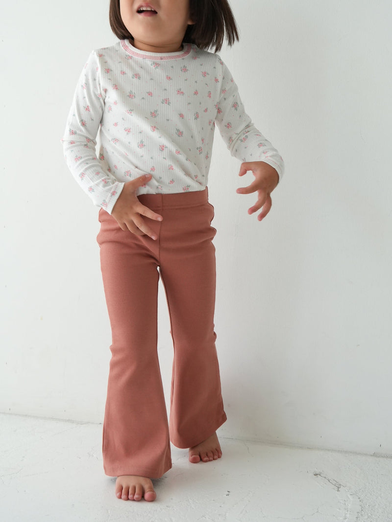 Flare cotton pants