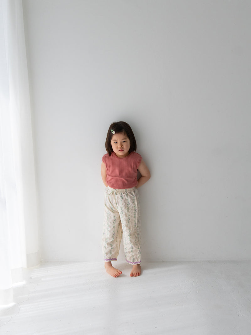 Flower long pants