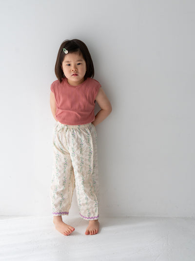 Flower long pants