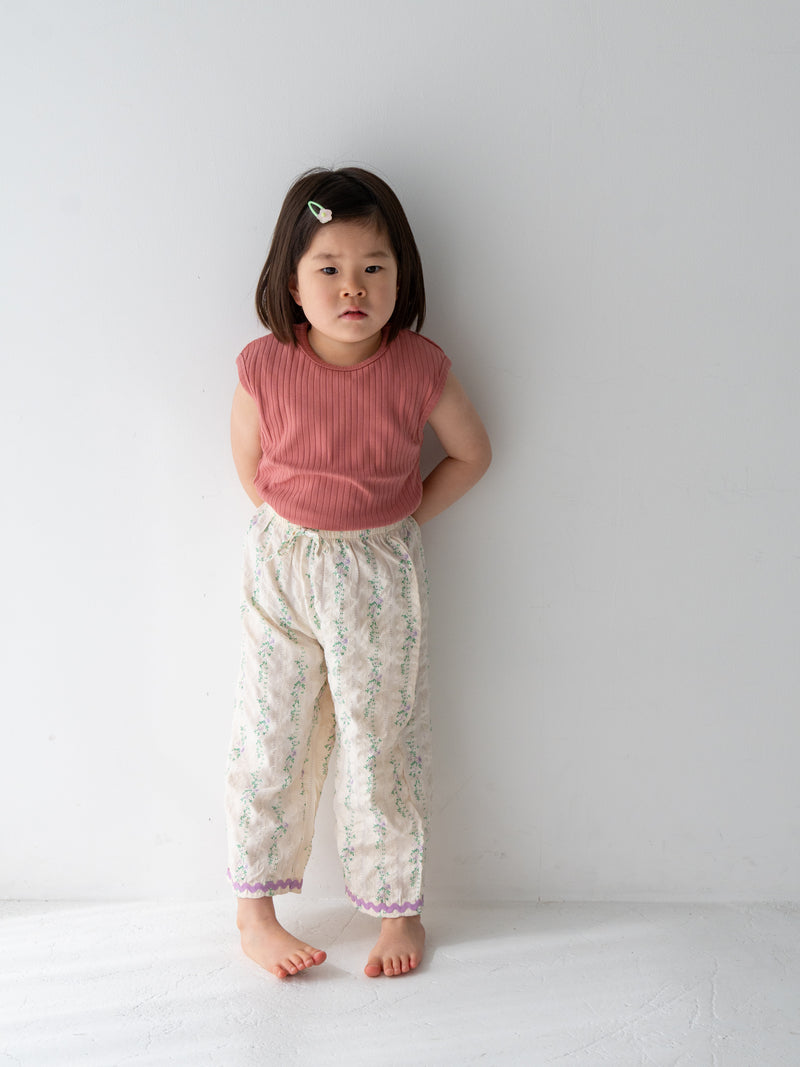 Flower long pants