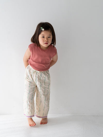 Flower long pants