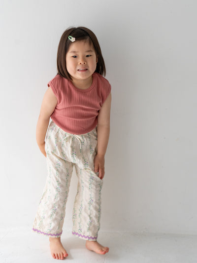 Flower long pants