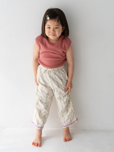 Flower long pants
