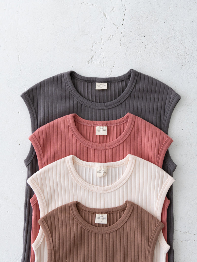 Ribbed sleeveless new