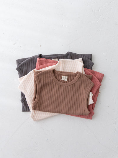 Ribbed sleeveless new