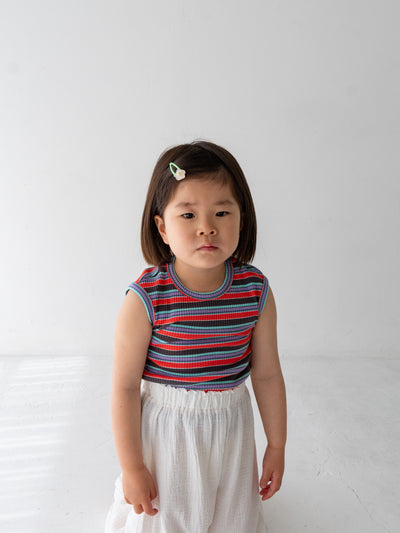 Multi stripe sleeveless