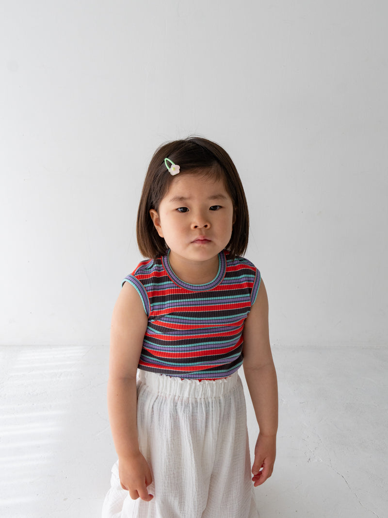 Multi stripe sleeveless