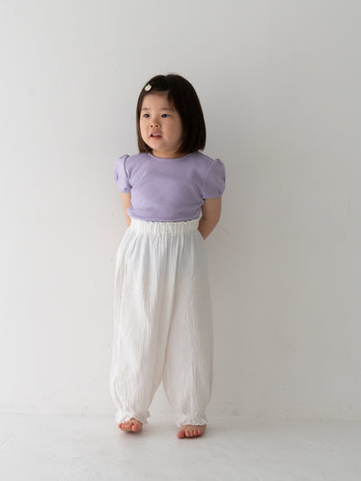 Eyelet puff tee