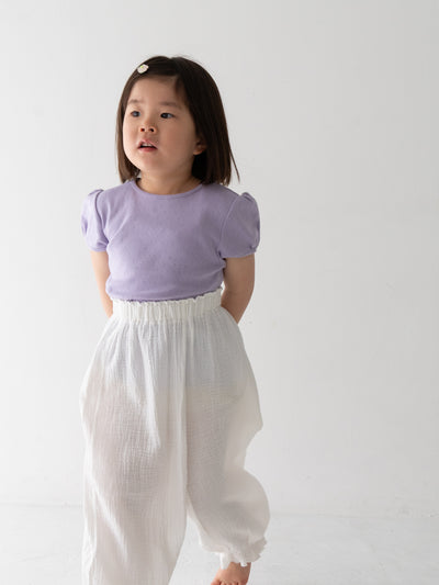 Eyelet puff tee