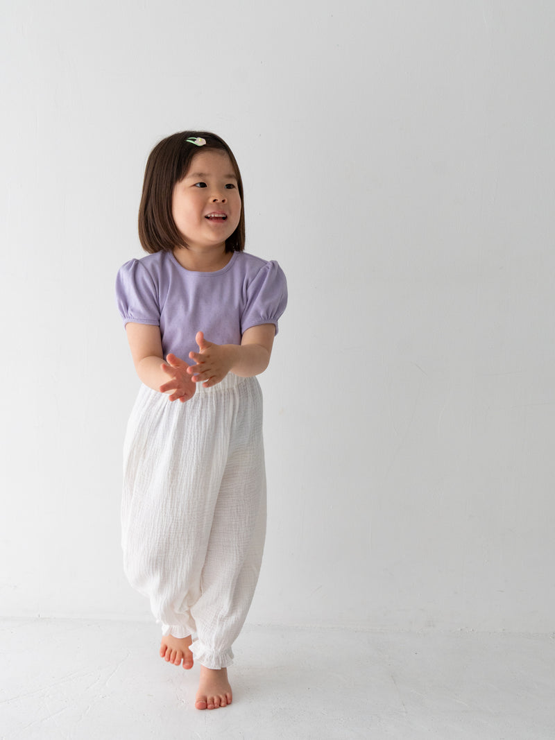 Eyelet puff tee