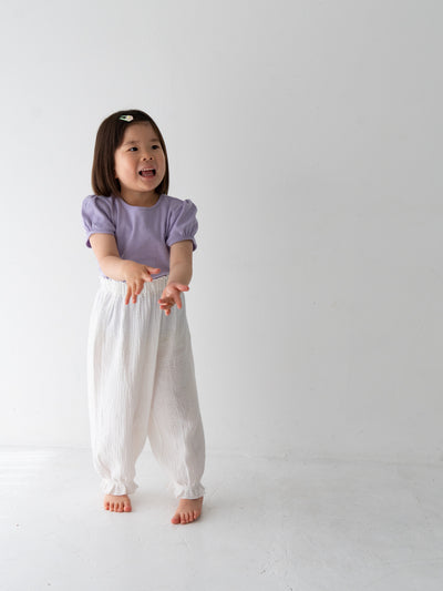 Eyelet puff tee