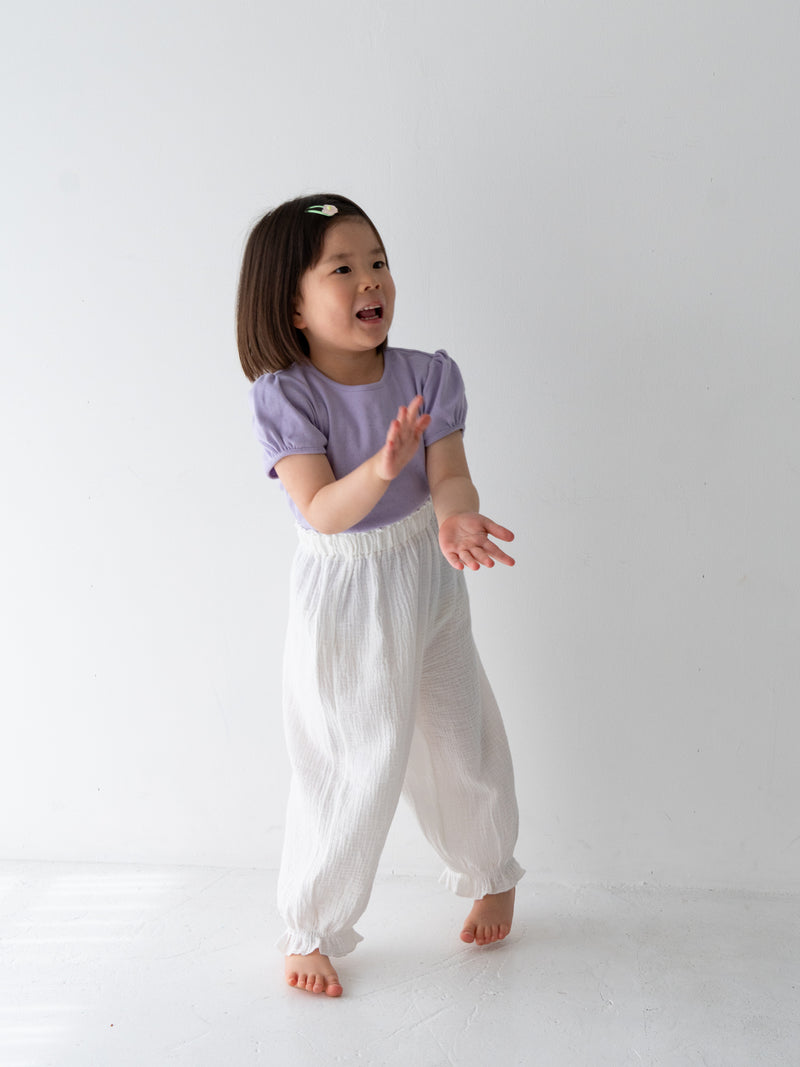 Eyelet puff tee