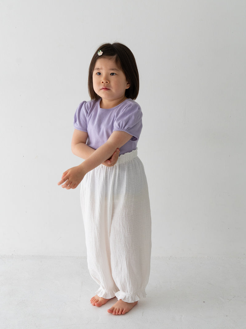 Eyelet puff tee