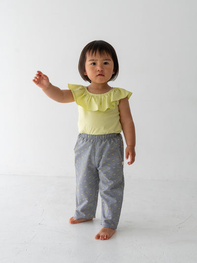 Gingham ribbon pants