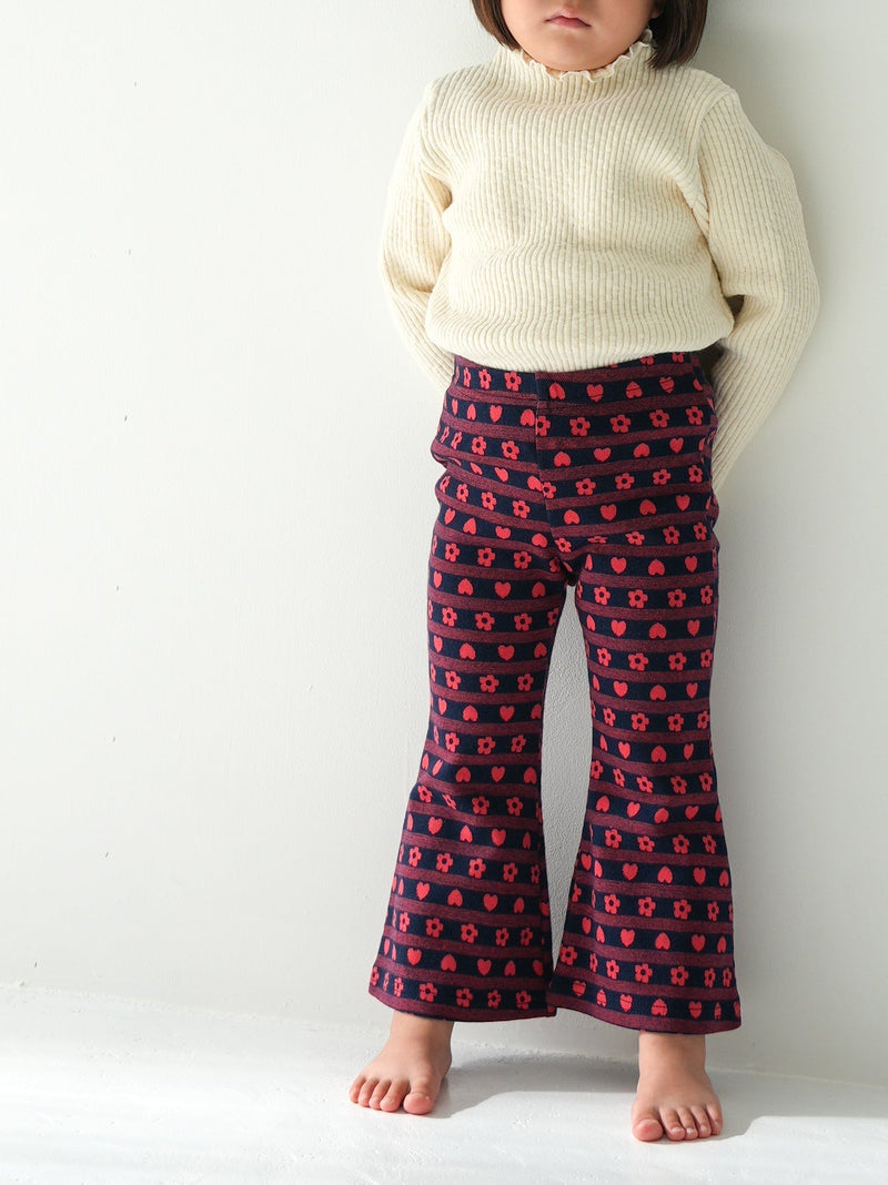Flower heart pants