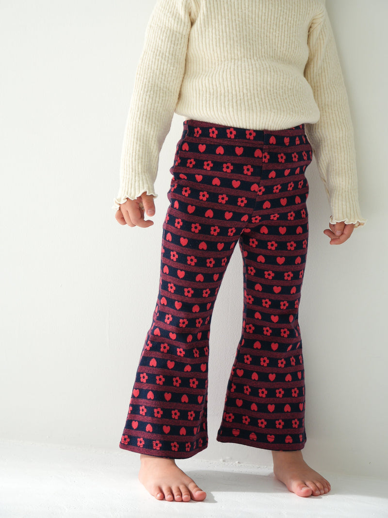 Flower heart pants