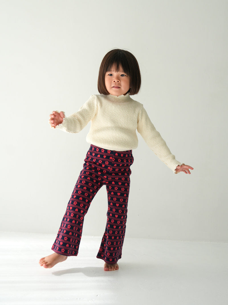 Flower heart pants