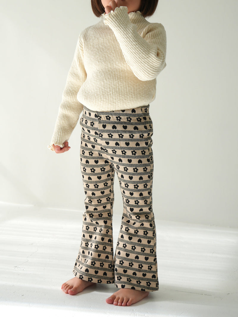 Flower heart pants