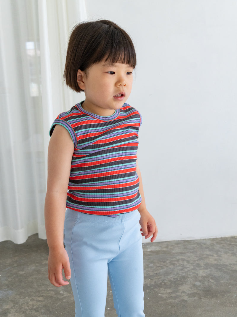 Multi stripe sleeveless