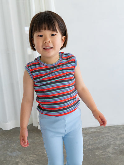 Multi stripe sleeveless