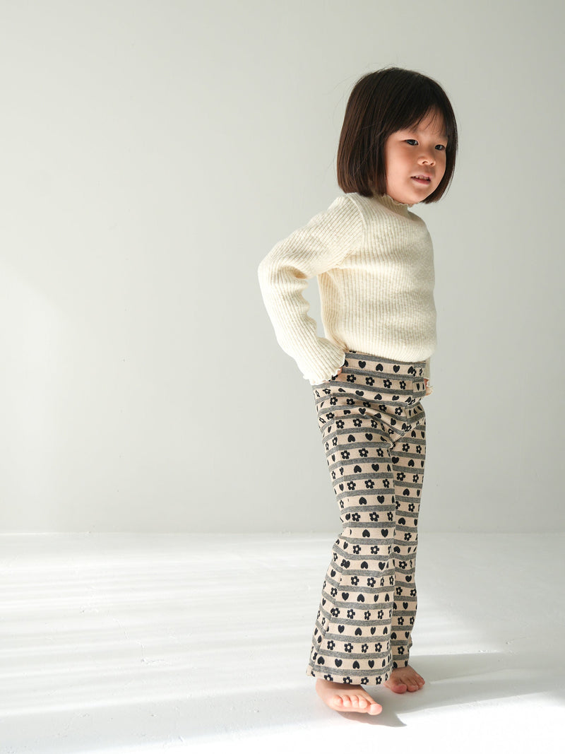 Flower heart pants