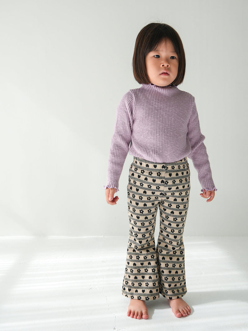 Flower heart pants
