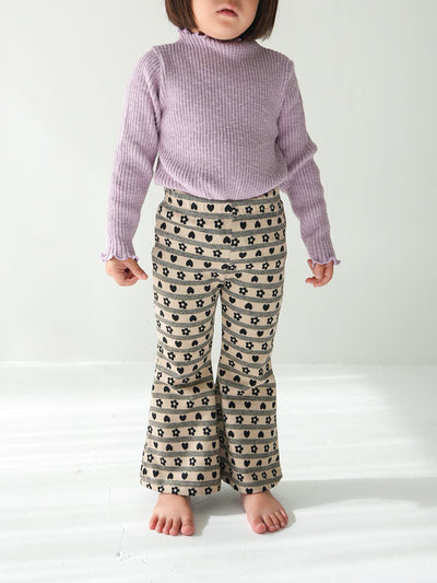 Flower heart pants