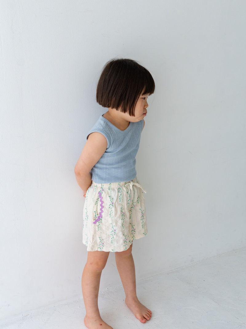 Flower short pants